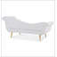 Chaise longue avec accoudoirs à volutes