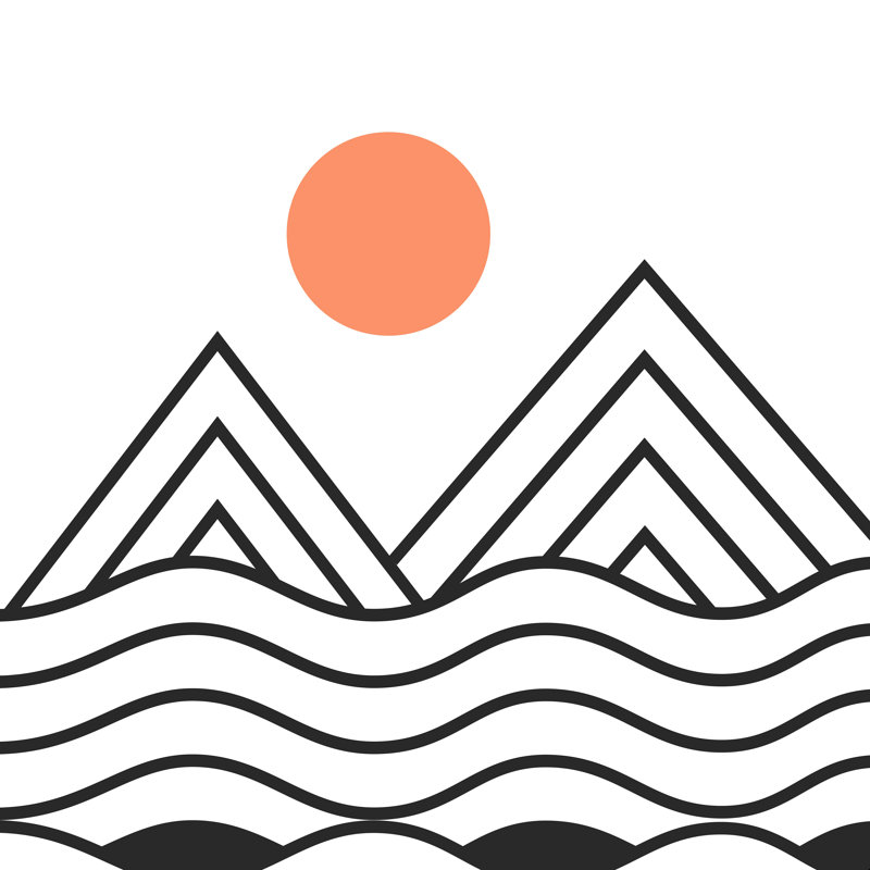 Judith Hoy, coucher de soleil minimaliste, H 12 po x l 12 po