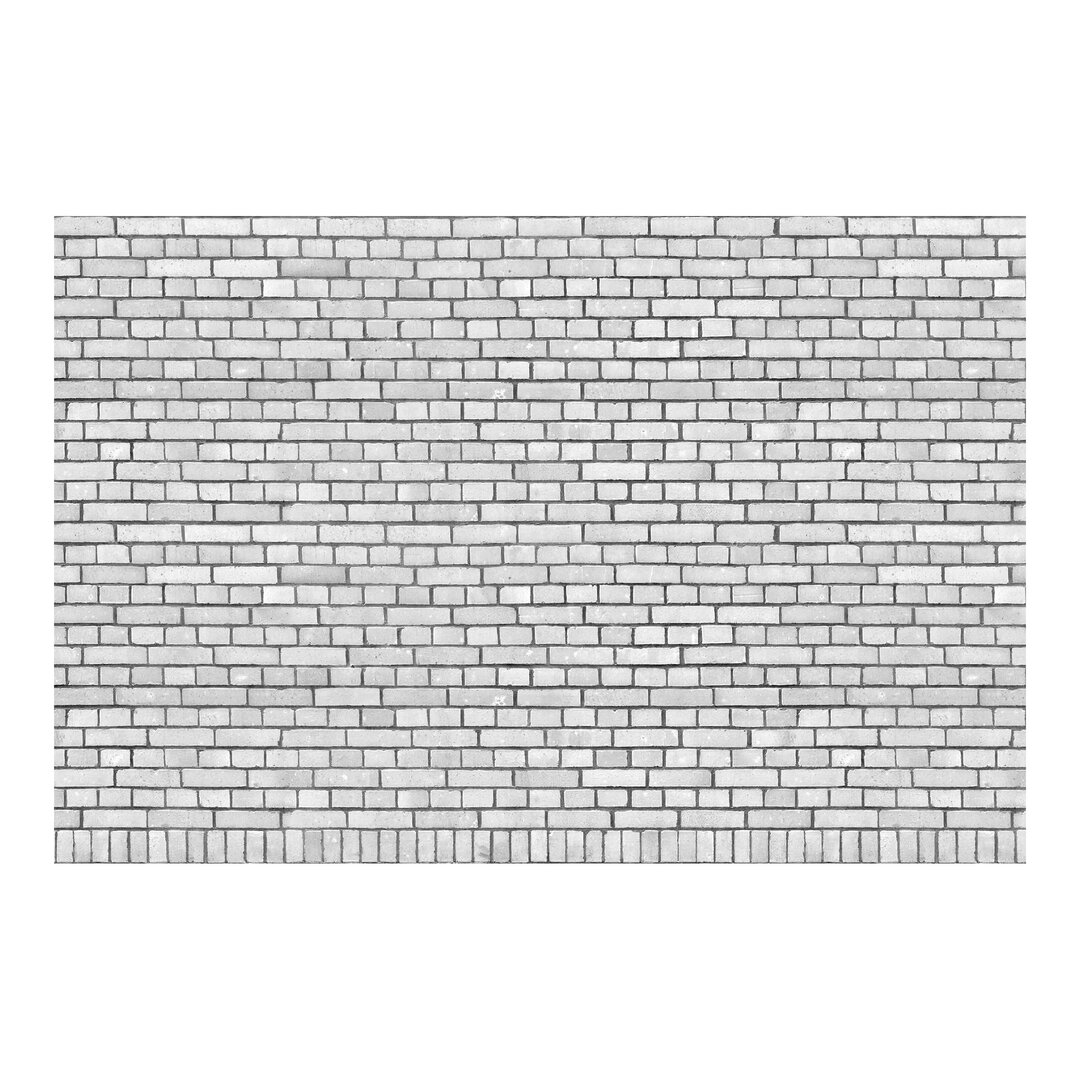 Strukturierte Fototapete London White Brick 2,55 m x 384 cm