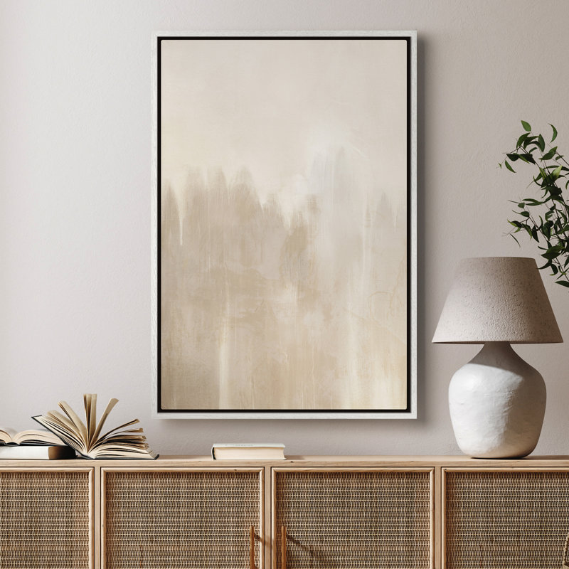 Framed Canvas Wall Art - Abstract Art Wall Prints for Bedroom - 16"x24", 24" H x 16" W, White