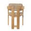 Fauteuils de patio d'extérieur en bois d'acacia avec siège et dossier en rotin tressé à la main (ensemble de 2)