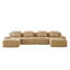 Canapé modulaire en forme de L de 153 pouces avec tissu velours côtelé, canapé 4 places, assise profonde et repose-pieds mobile-808975967-808975966-808975957