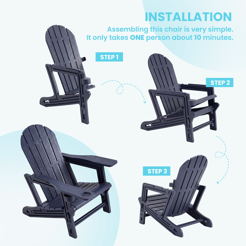 HDPE Folding Adirondack Chair