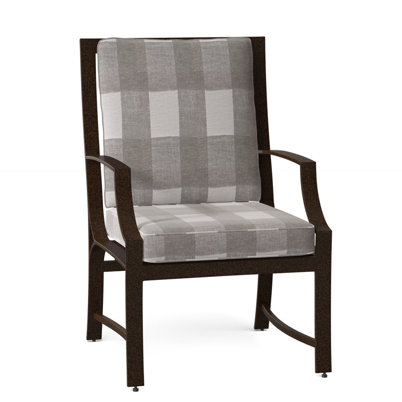 Seal Cove Outdoor Dining Armchair, Chestnut Brown, Denver Scarlett Sunbrella®