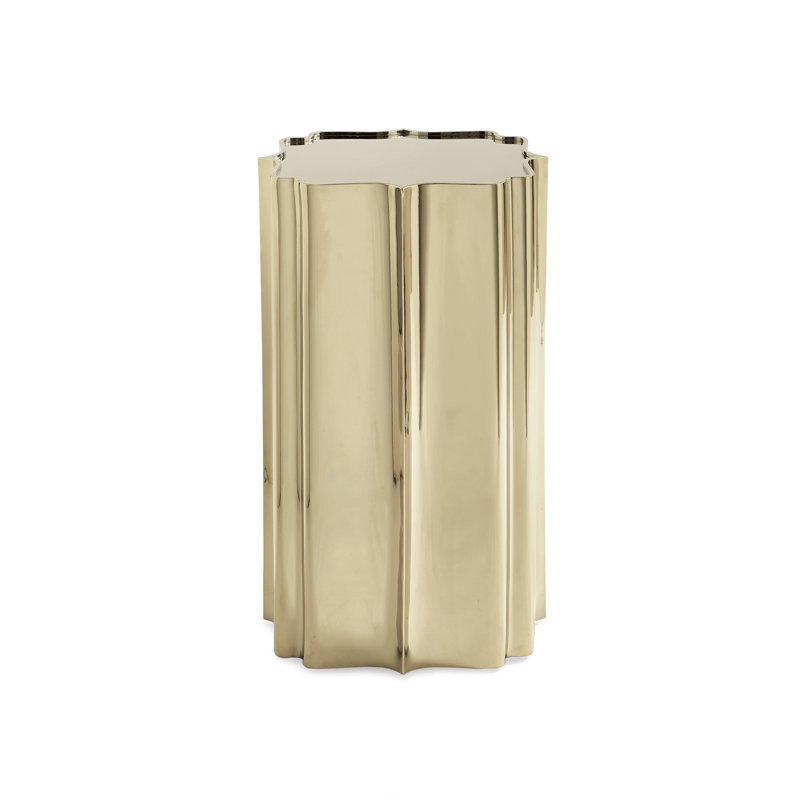 Good As Gold Tray Top End Table, Gold