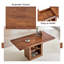 Ensemble de table de salle à manger extensible en noyer avec tablette de rangement et 6 chaises en cuir PU, table de cuisine extensible moderne pour petits espaces-1386941756-1386941732-1386941757