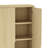 Rivington 79" H x 38" W Modern 5-Shelf Bookcase Cabinet with Doors in Natural Oak-116164075