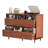 2-tier Large Record Player Stand With Vinyl Storage, Record Storage Cabinet, Mid Century Turntable Stand, Vinyl Record Storage With Shelves For Bedroom, Living Room, Office (walnut)