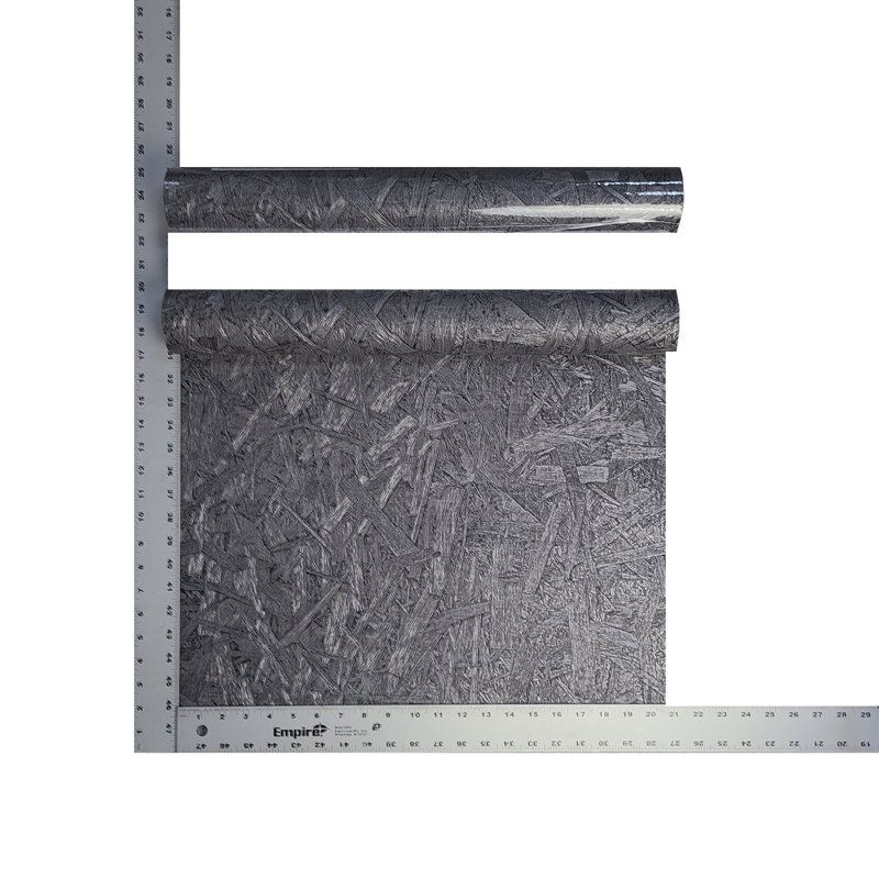 Papier peint texturé noir Faux Oriented Strand Board