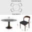 Yairi gris en pierre frittée grise avec plateau tournant en bois massif (1 table, 4 chaises, 1 table, 6 chaises)-1760175323-1760192374