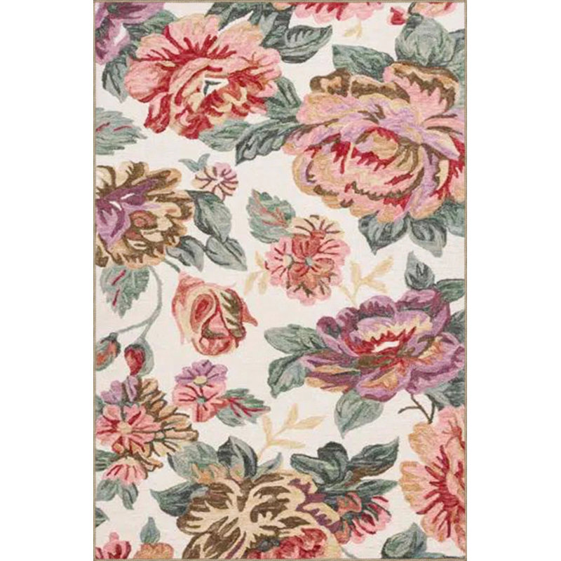 Tapis lavable tissé peint pastel, Tapis de couloir 2 pi 6 po x 6 pi 7 po