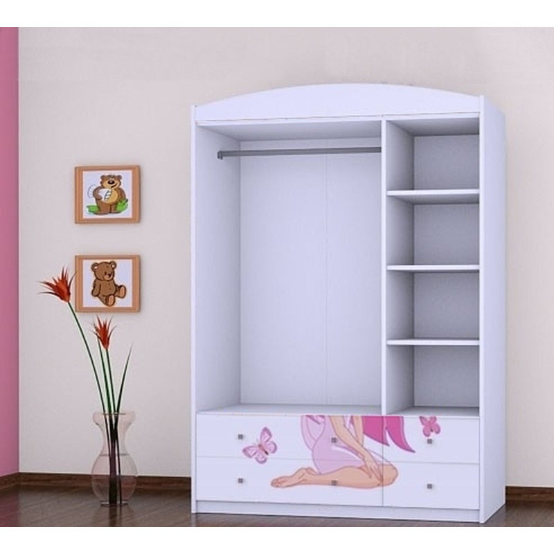 Wilczek 3 Door Wardrobe, White