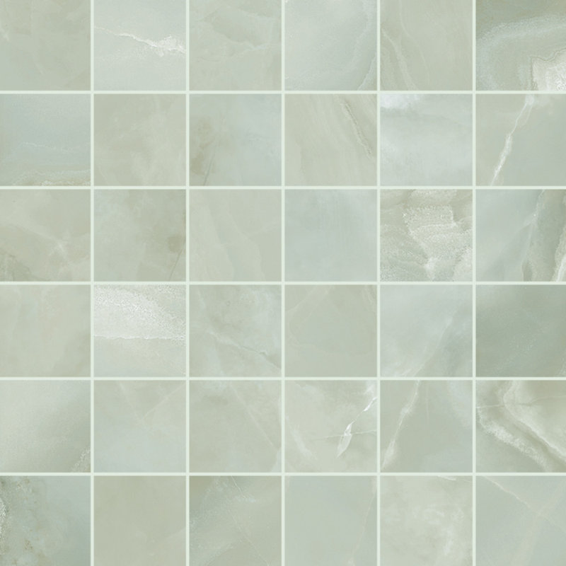 Selena Cross Cut Onyx 2X2 Mosaic Jade, Green
