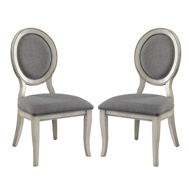 Ensemble de 2 chaises d'appoint Transition, Blanc antique
