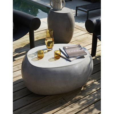 Natural Organic Concrete Pebble Coffee Table