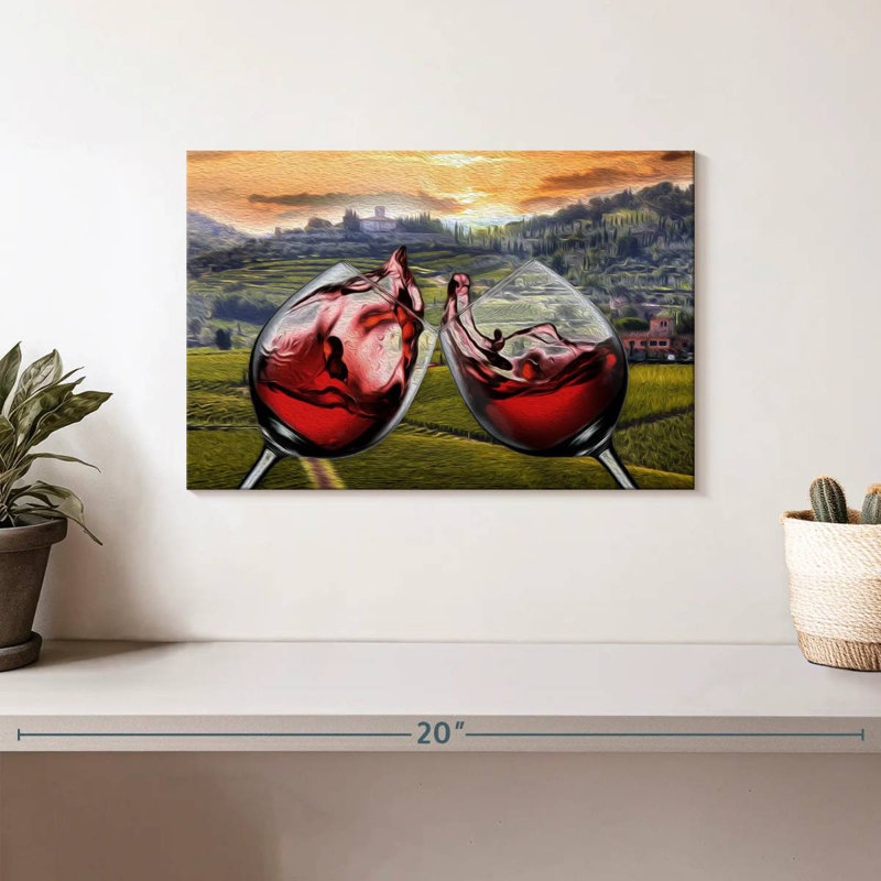 Yarlin Red Wine, 8" H x 12" W