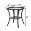 Table d'appoint d'extérieur en verre Tonry