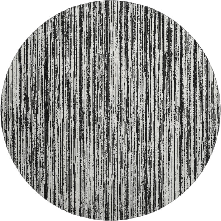 Premium Machine Washable Prisco Black Rug