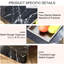Table basse noire 31,4 po x 31,4 po x 12 po, éclaircisseur de pièce multifonctionnel Home Decor