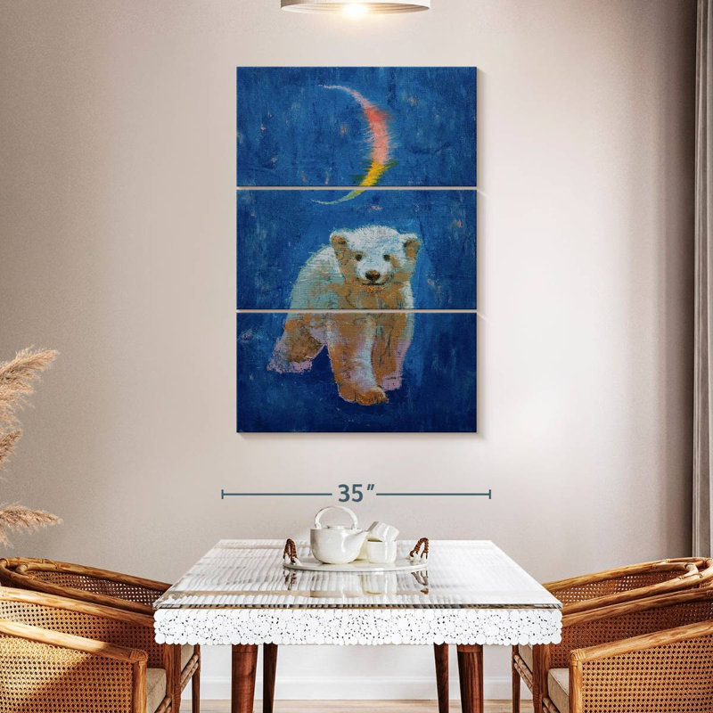 Brampt Polar Bear Cub, 50" H x 32" W