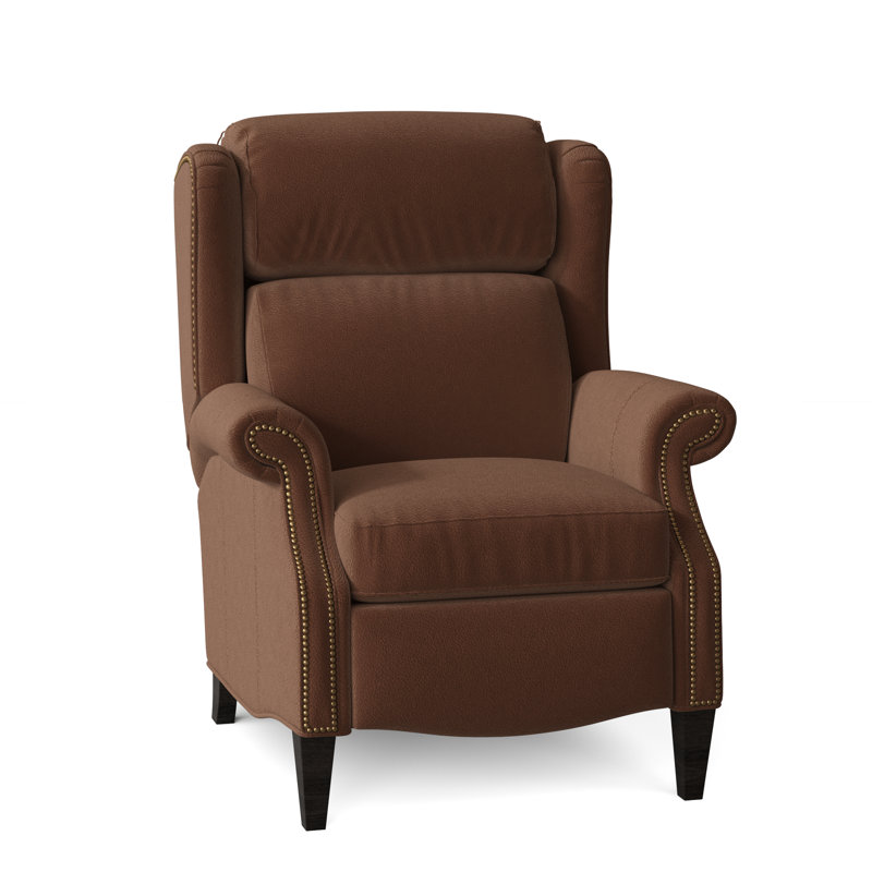 Miller Recliner, Aline Fumo Genuine Leather, Cobblestone, French Natural
