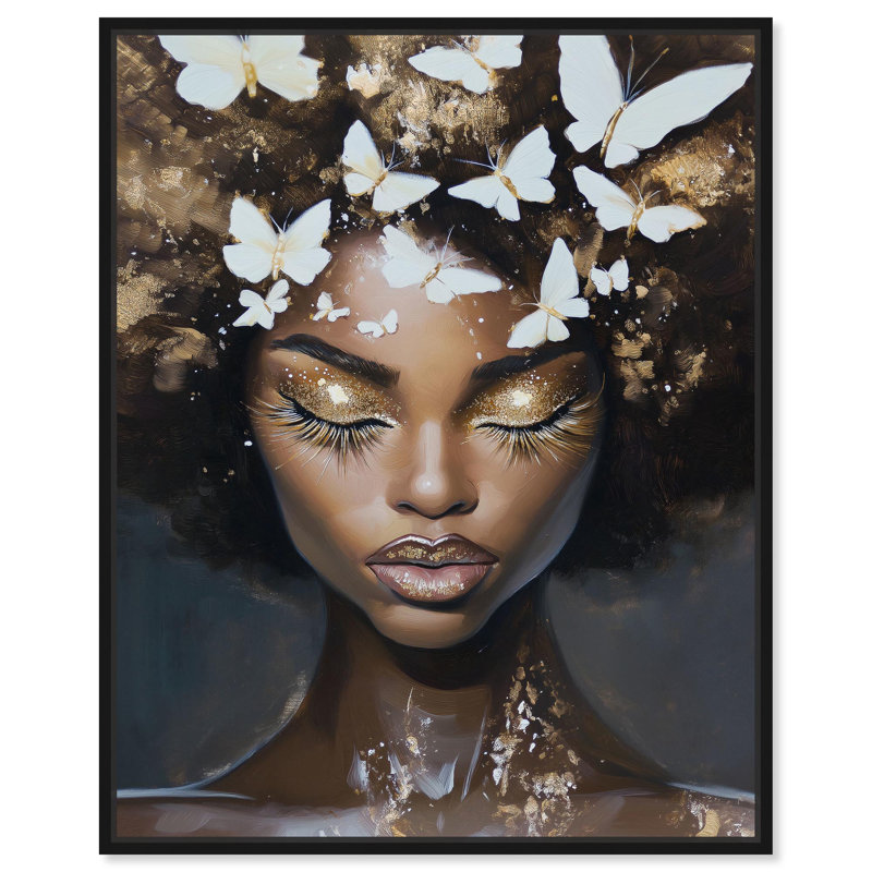 Toile brillante «Allure I» par Art Remedy, H 21 po x l 17 po, Cadre flottant noir