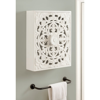 Saanvi Wood Carved Wall Cabinet
