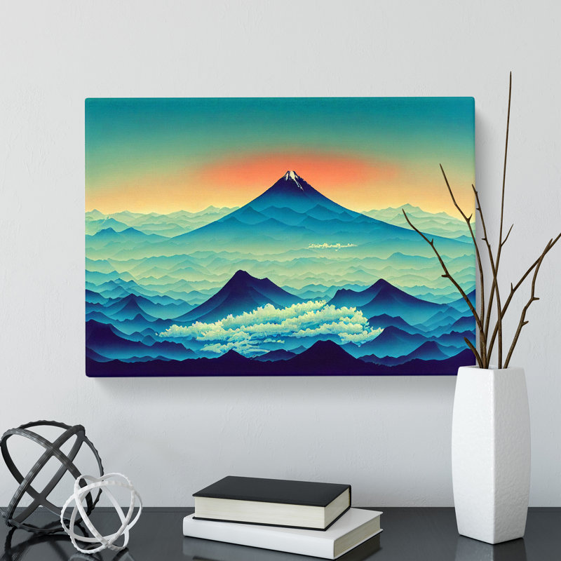 Japanese Mountain Sunrise Vol.1 - Wrapped Canvas, 50cm H x 76cm W x 3cm D