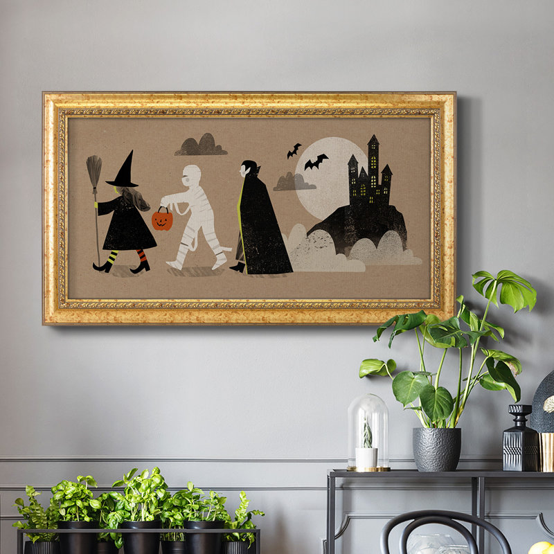 Halloween - Reproduction d'un seul cadre photo sur toile, H 25 po x l 45 po x P 1,5 po