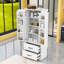 Armoire de cuisine Farmhouse avec 2 tiroirs, 8 tablettes de porte et tablettes réglables-29019086