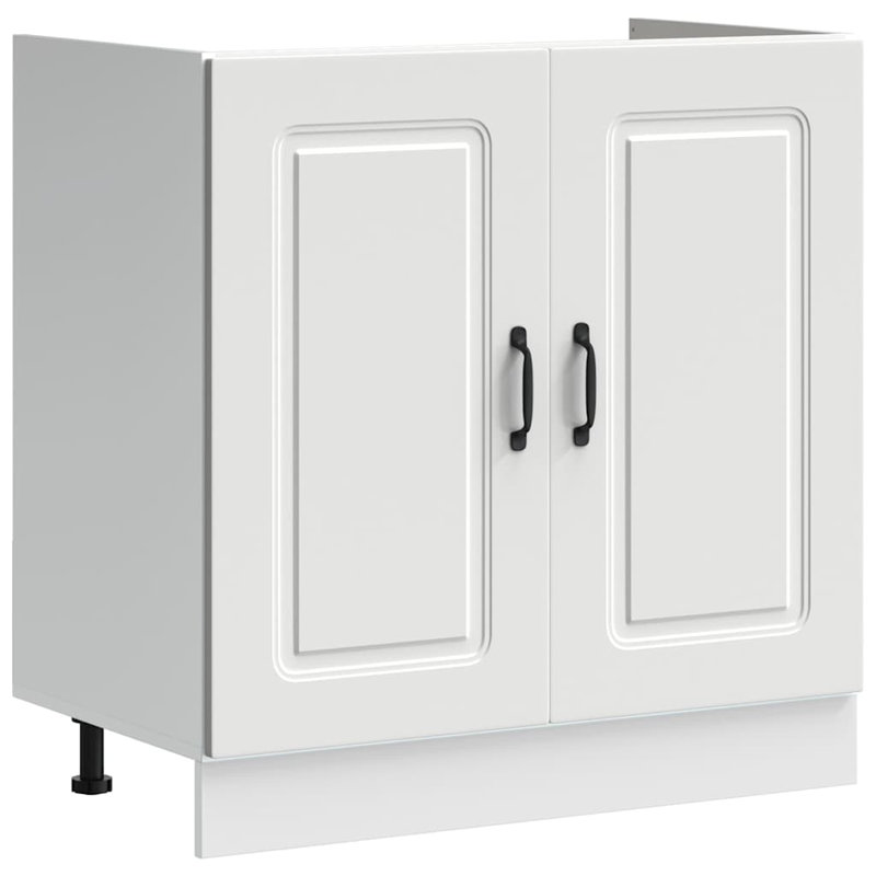 Sink Base Cabinet Kalmar 80X46x81.5 Cm Engineered Wood, White