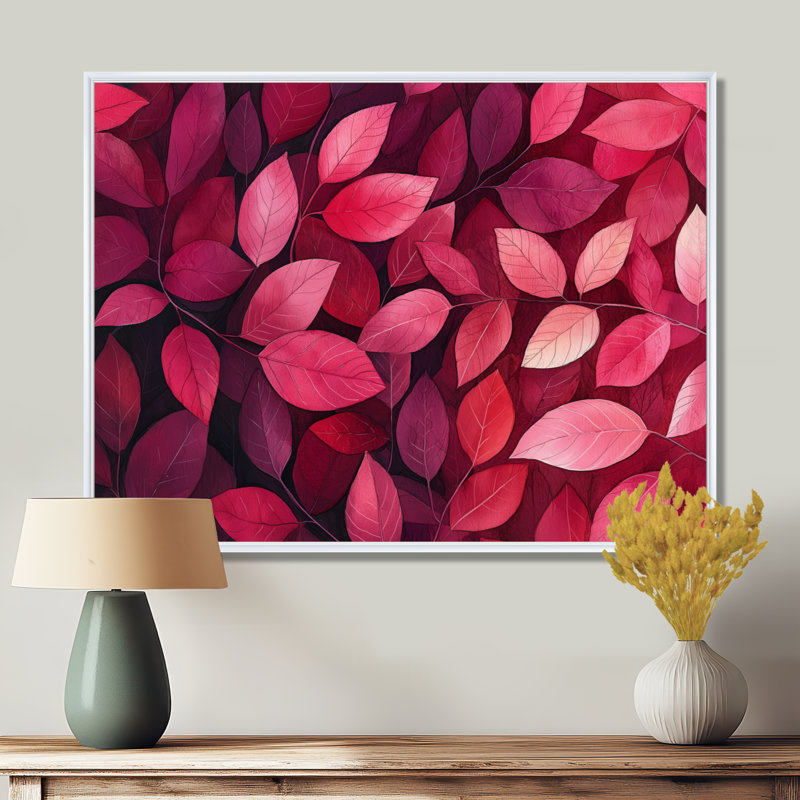 Jaceyon - Floral Large Wall Art, H 12 po x l 20 po, Blanc, Floater Framed