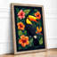 Toucan and Hibiscus Tropical - Framed Print-542514566-542514563