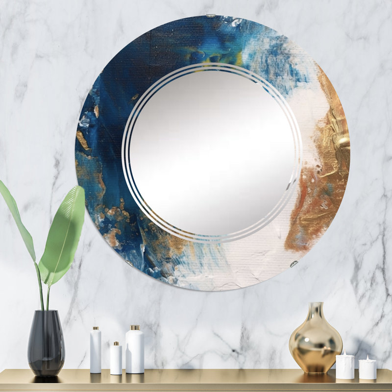 Hannatou - Modern Wall Mirror Round, 32 po x 32 po