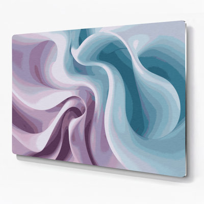 Gradient Abstract 74 Grey Metal Wall Art