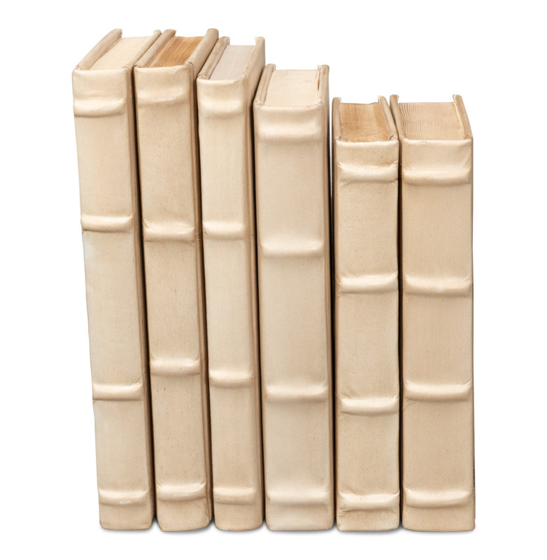 12 Piece Decorative Book Set, Antique White
