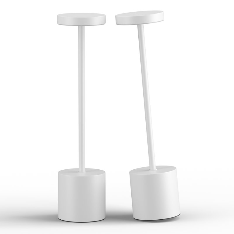 5000mAh Rechargeable Cordless Desk Lamp 13 In. Table Lamp 3 Colors 2-Pack Battery Operated Bedside Lamp, White-UPG