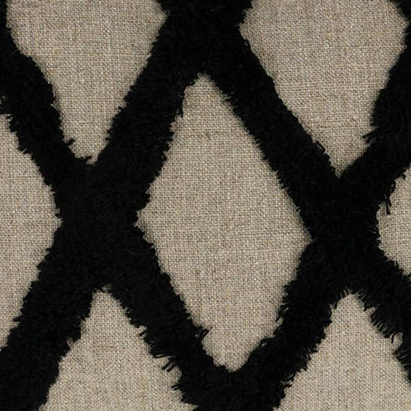 Coussin Evangeline, 14 po x 20 po, Noir géométrique