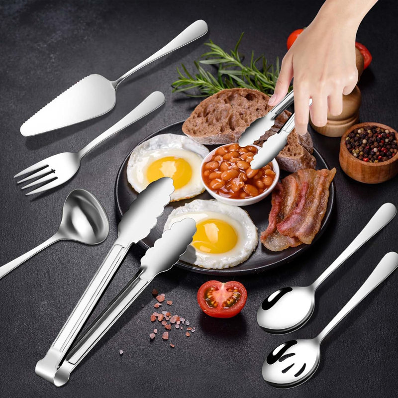 12-Piece Serving Set - Large Spoons, Forks
