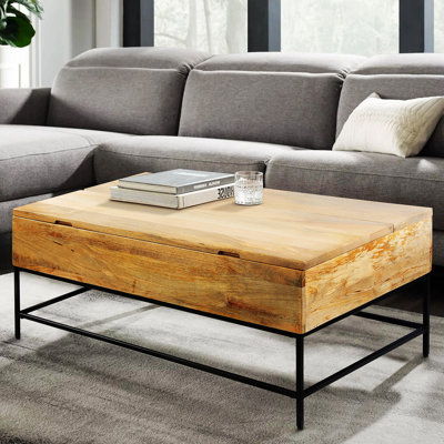 Electa Solid Wood Top Single Coffee Table