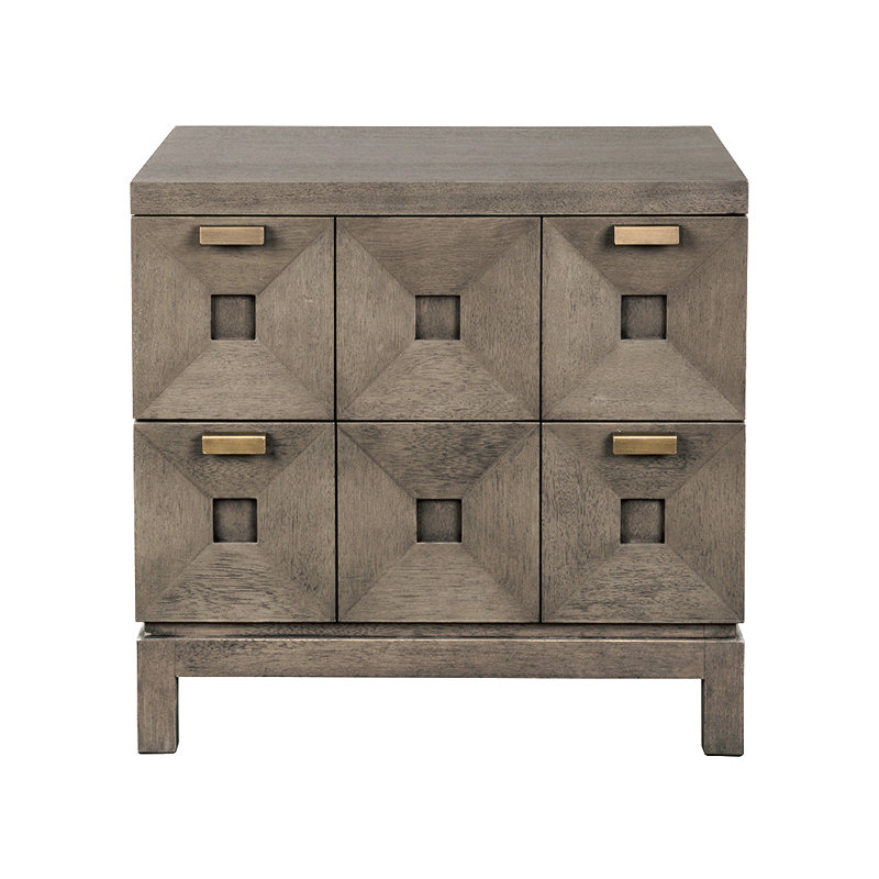 Musashi 2 Drawer, Small, Greige Walnut