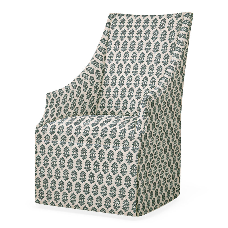 Meadow Leather Armchair, Perigold Francine Smoke Blue