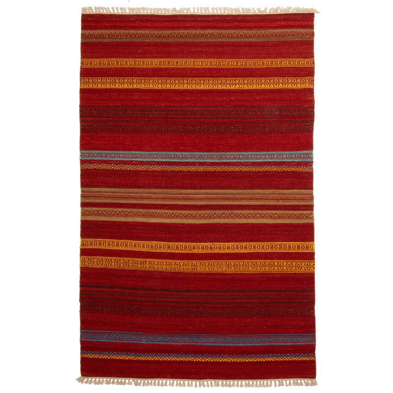 Kilim rouge Rafael 5 pi 2 po x 7 pi 10 po
