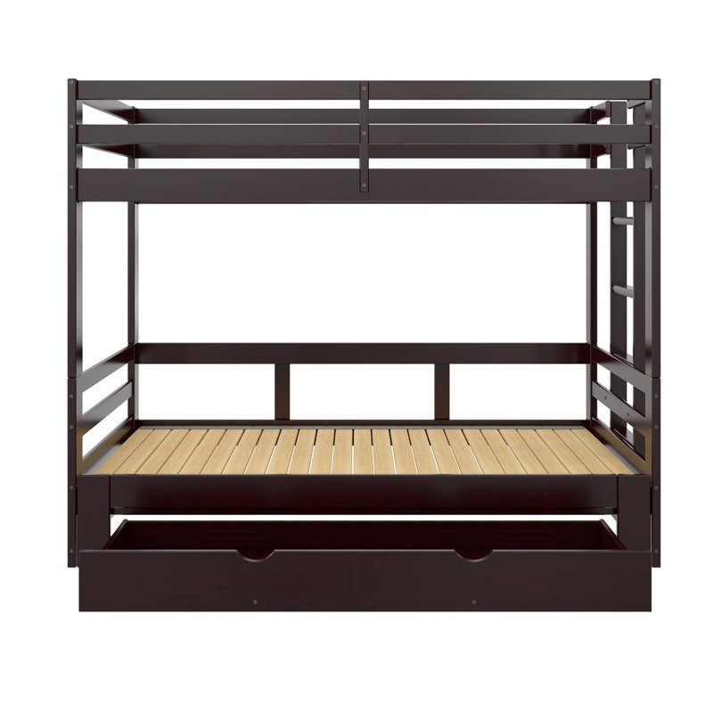 Kerah Extendable Twin-over-Twin/King Bunk Bed with Storage Drawer
