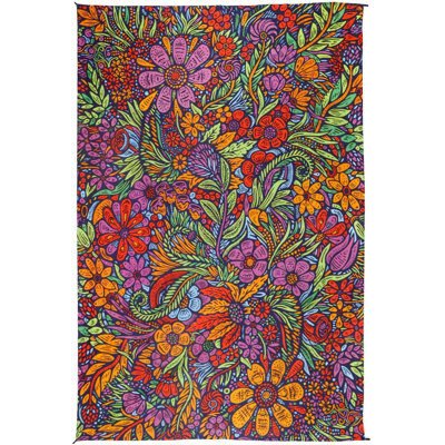 Tapisserie florale 3D en coton