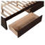 Twin over Full Bunk Bed with Storage Drawers, Solid Wood Frame in Espresso