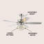 Chenut 48'' Ceiling Fan with Light Kit