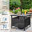 Adirondack Square Side Table With Umbrella Hole, Pool Composite Patio Table,HDPE End Tables For Backyard,Pool, Indoor Companion, Easy Maintenance & Weather Resistant-1676381881