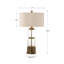Lampe de table 31 po colonne de verre Bethnal
