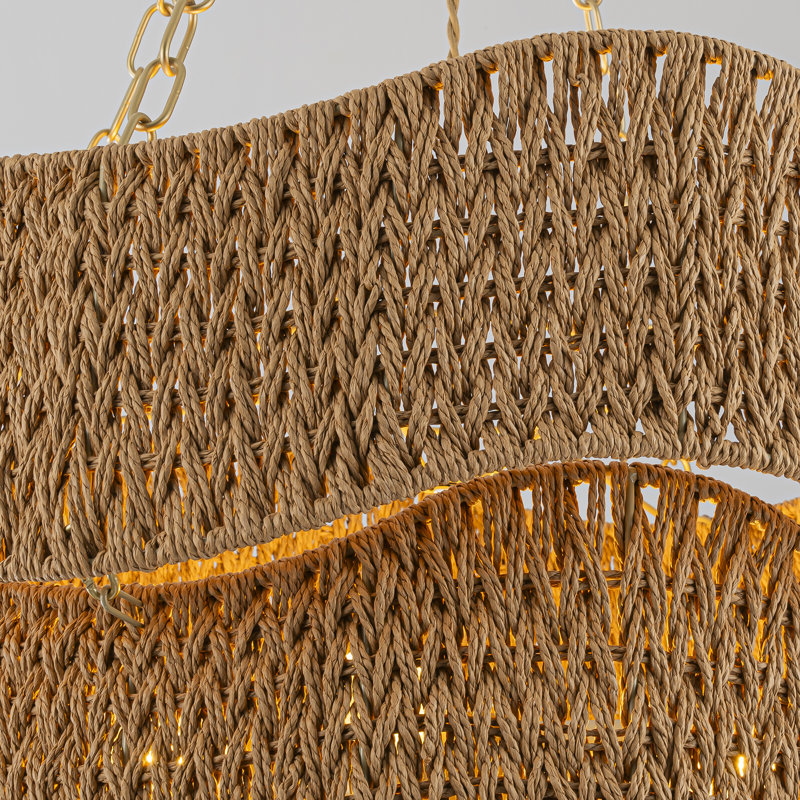 Lustre tissé tressé à 3 lumières Cyre